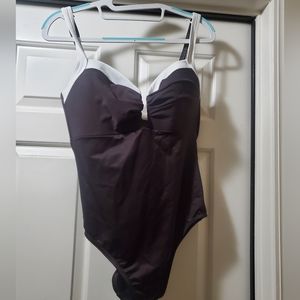 Miraclesuit,size 14,brown and white